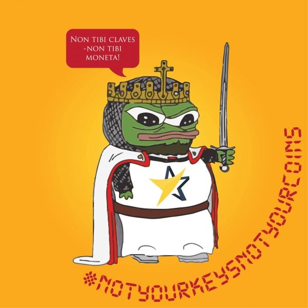 Pepe Crusader Sticker (large)